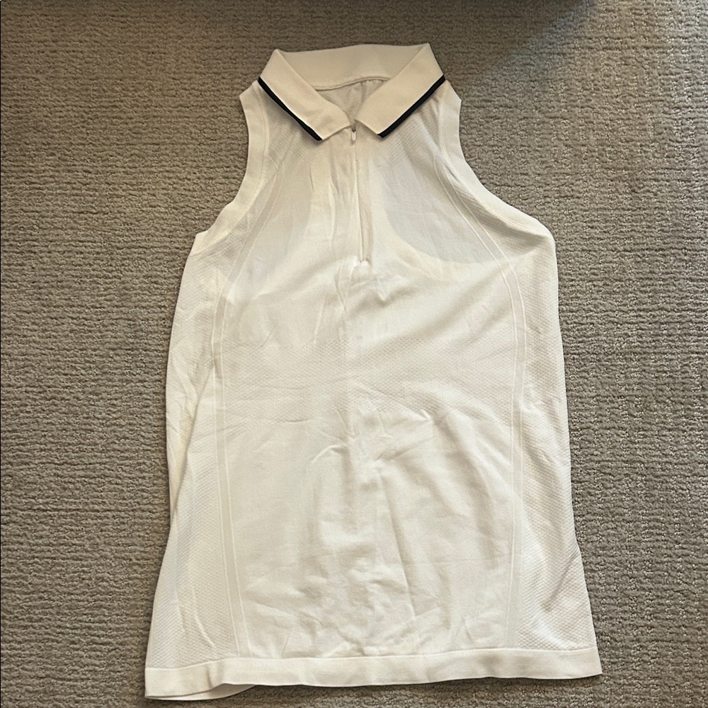 Athleta White Sleeveless Tank Top